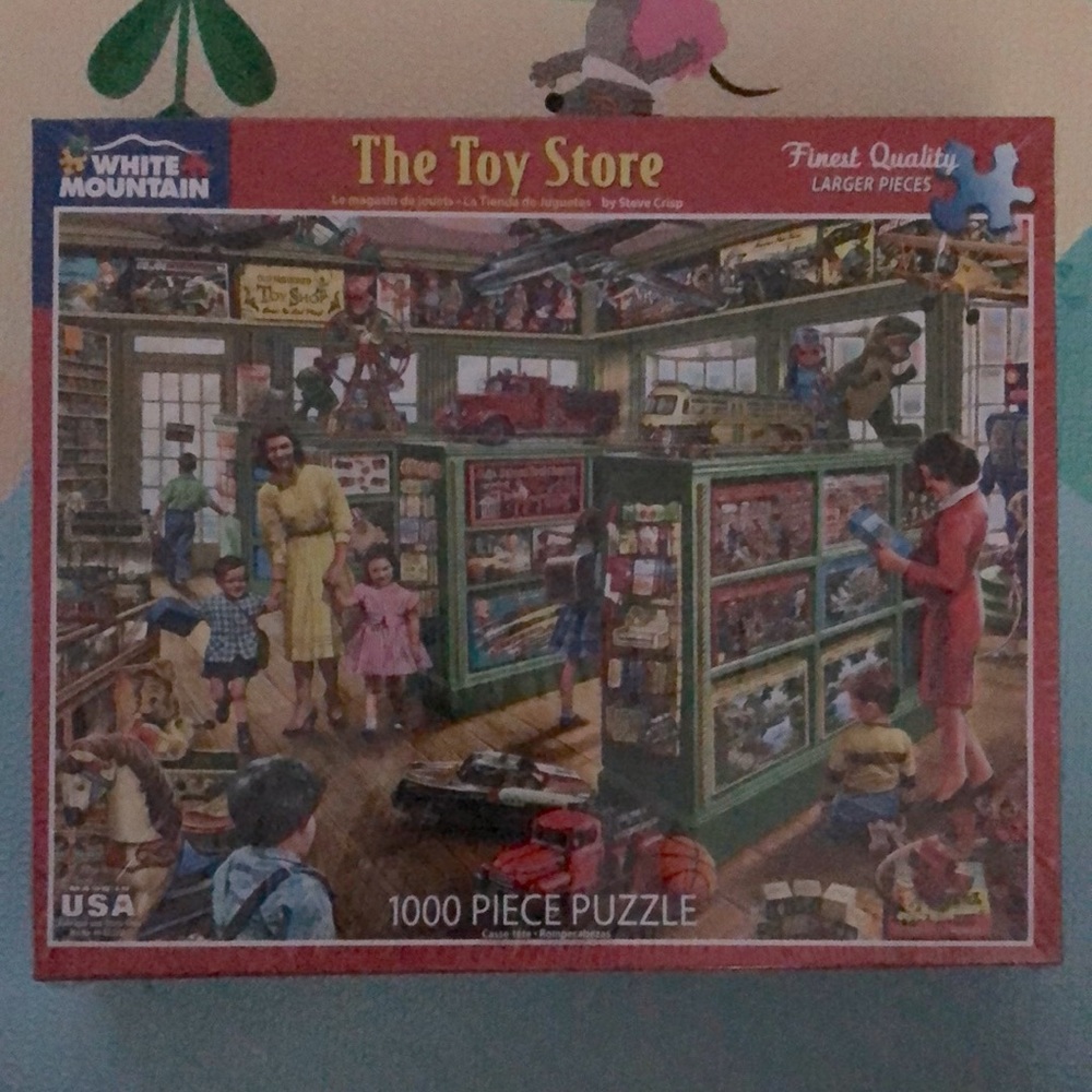 Never Opened White Mountain brand 1000 piece puzzle named “The Toy Store”.